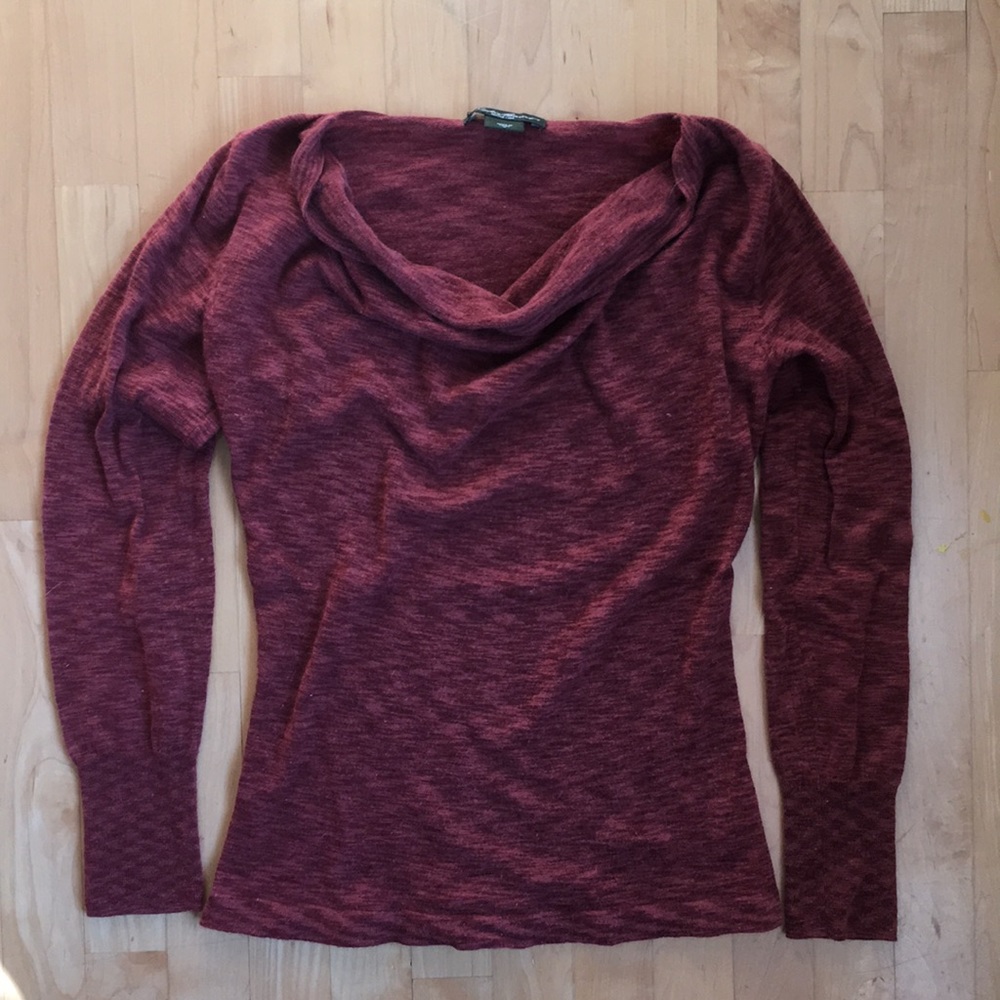 100% merino drape-neck Eddie Bauer sweater size M